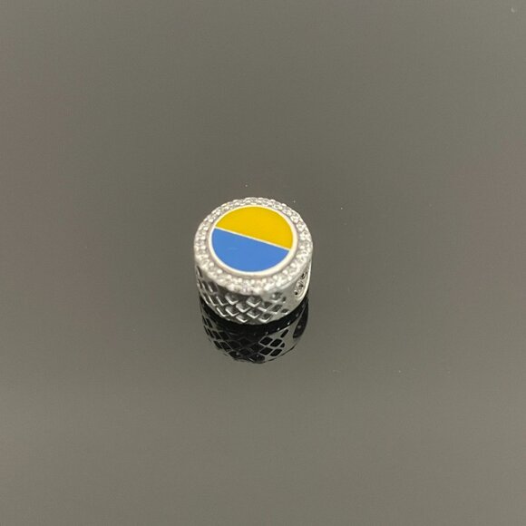 Pandora Ukraine Flag Bead Charm Travel Charm - Picture 2 of 5